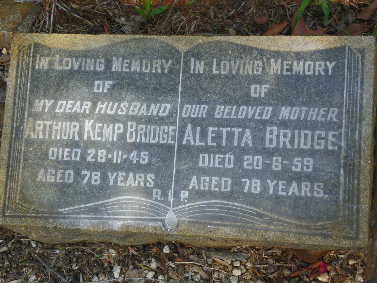 BRIDGE Arthur Kemp -1945 &amp; Aletta -1959