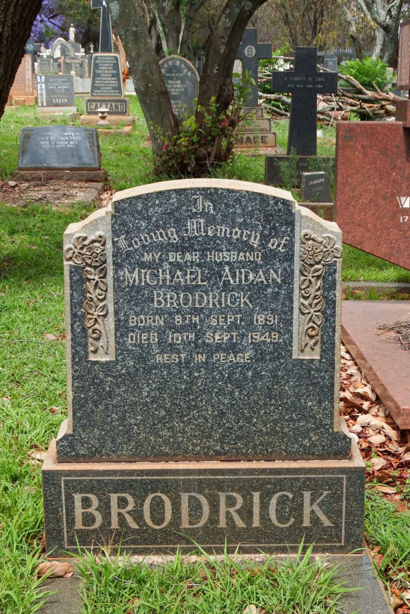 BRODRICK Michael Aiden 1891-1949