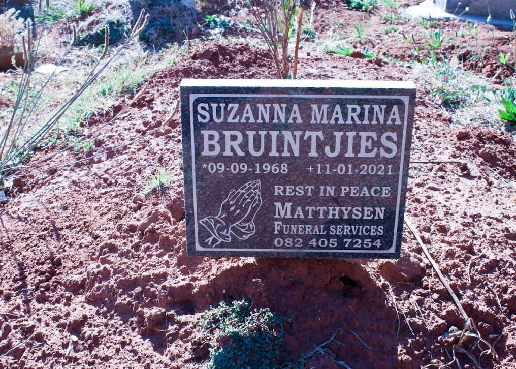 BRUINTJIES Suzanna Marina 1968-2021