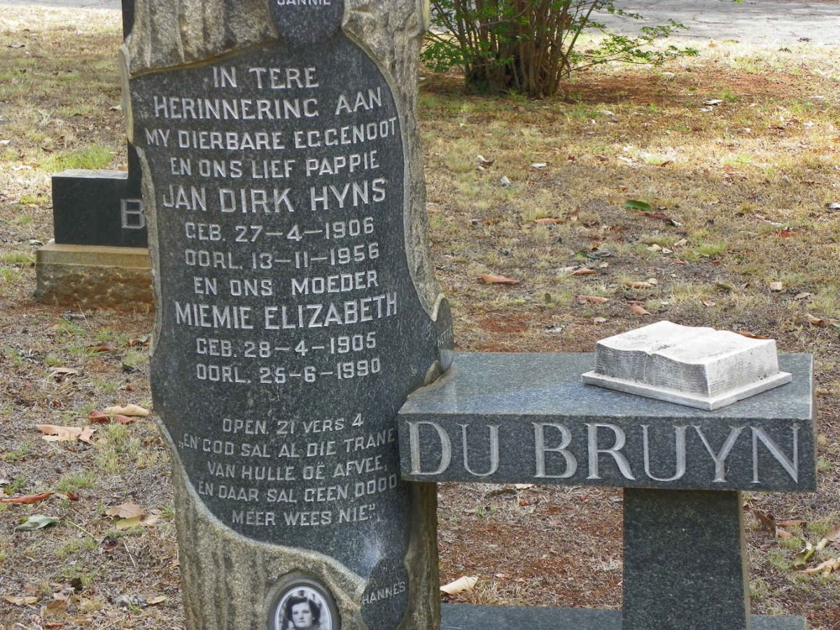 BRUYN Jan Dirk Hyns, du 1906-1956 &amp; Miemie Elizabeth 1905-1990