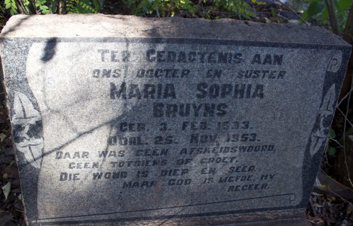 BRUYNS Maria Sophia 1933-1953