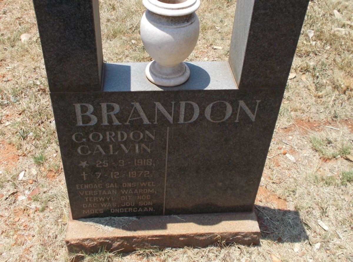 BRANDON Gordon Calvin 1918-1972