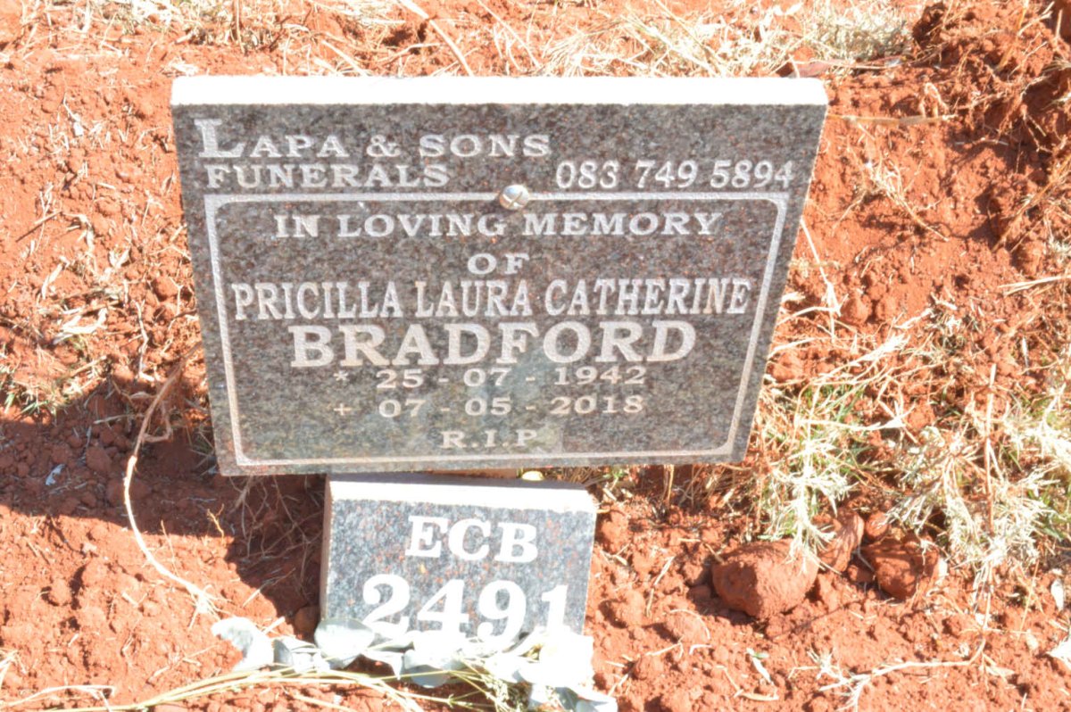 BRADFORD Pricilla Laura Catherine 1942-2018