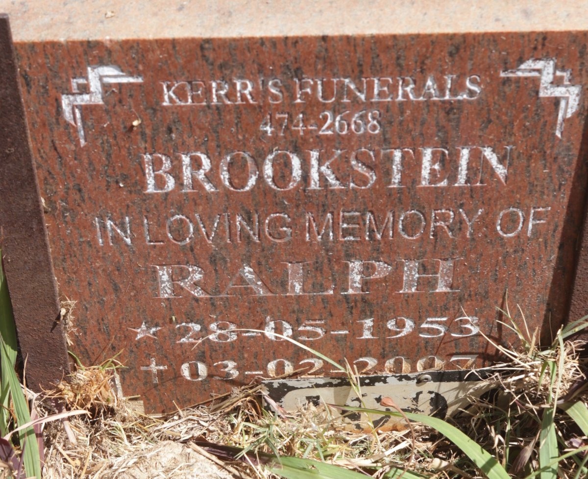 BROOKSTEIN Ralph 1953-2007