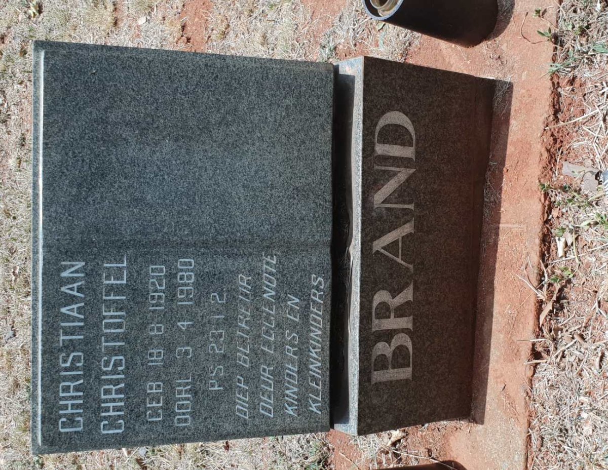BRAND Christiaan Christoffel 1920-1980