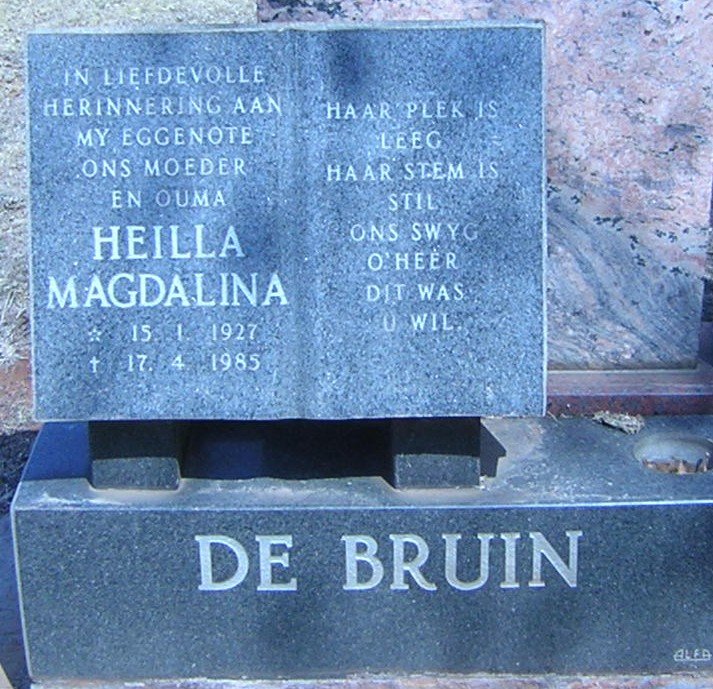 BRUIN Heilla Magdalina, de 1927-1985