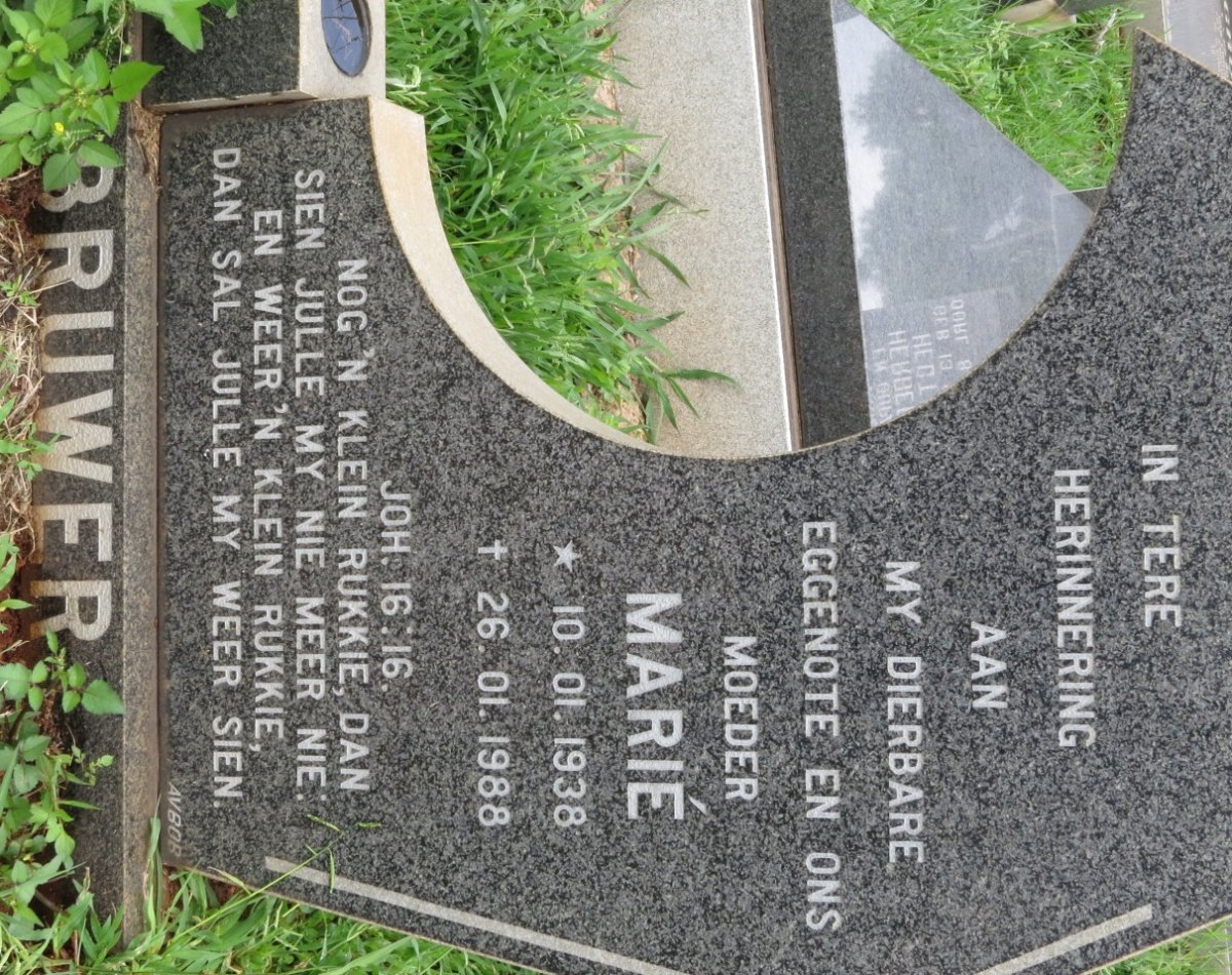 BRUWER Marie 1938-1988