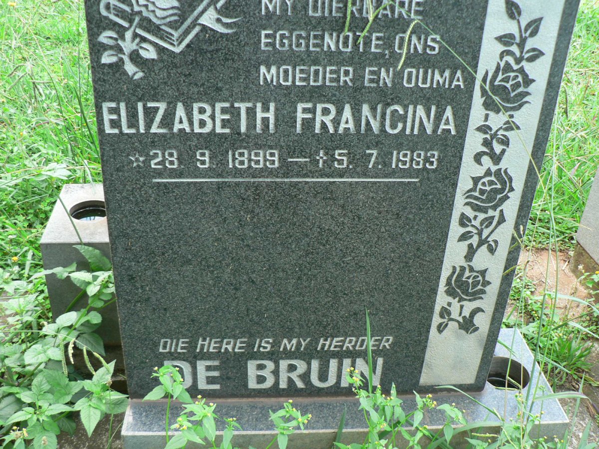 BRUIN Elizabeth Francina, de 1899-1983