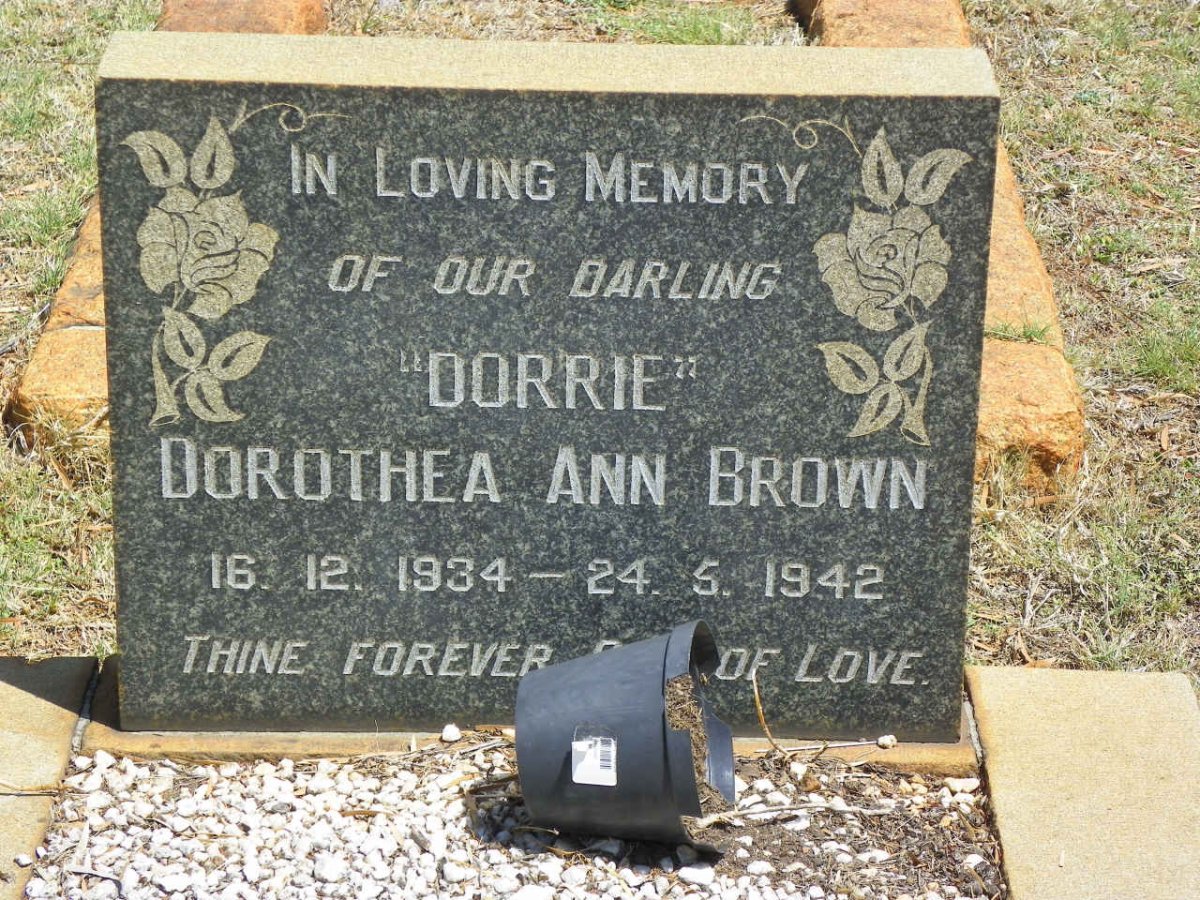 BROWN Dorothea Ann 1934-1942