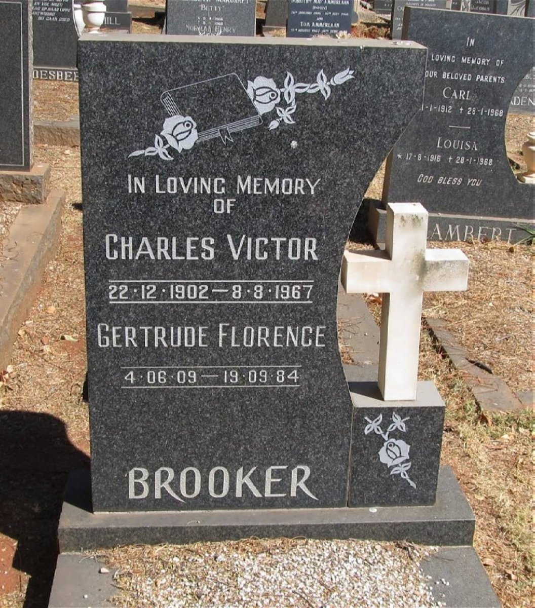 BROOKER Charles Victor 1902-1967 &amp; Gertrude Florence 1909-1984