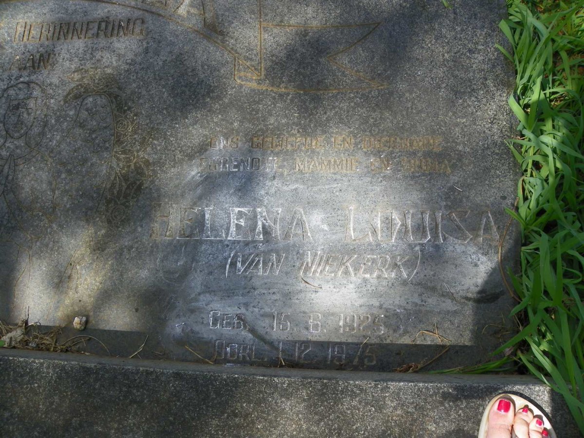 BREDA Helena Louisa, van nee VAN NIEKERK 1925-1975