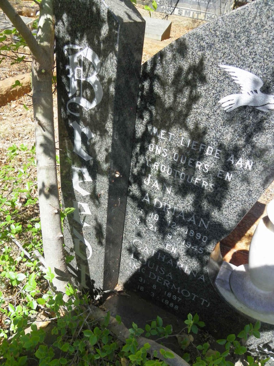 BREEDT Jan Adriaan 1890-1945 &amp; Catharina Louisa McDERMOTT 1897-1988