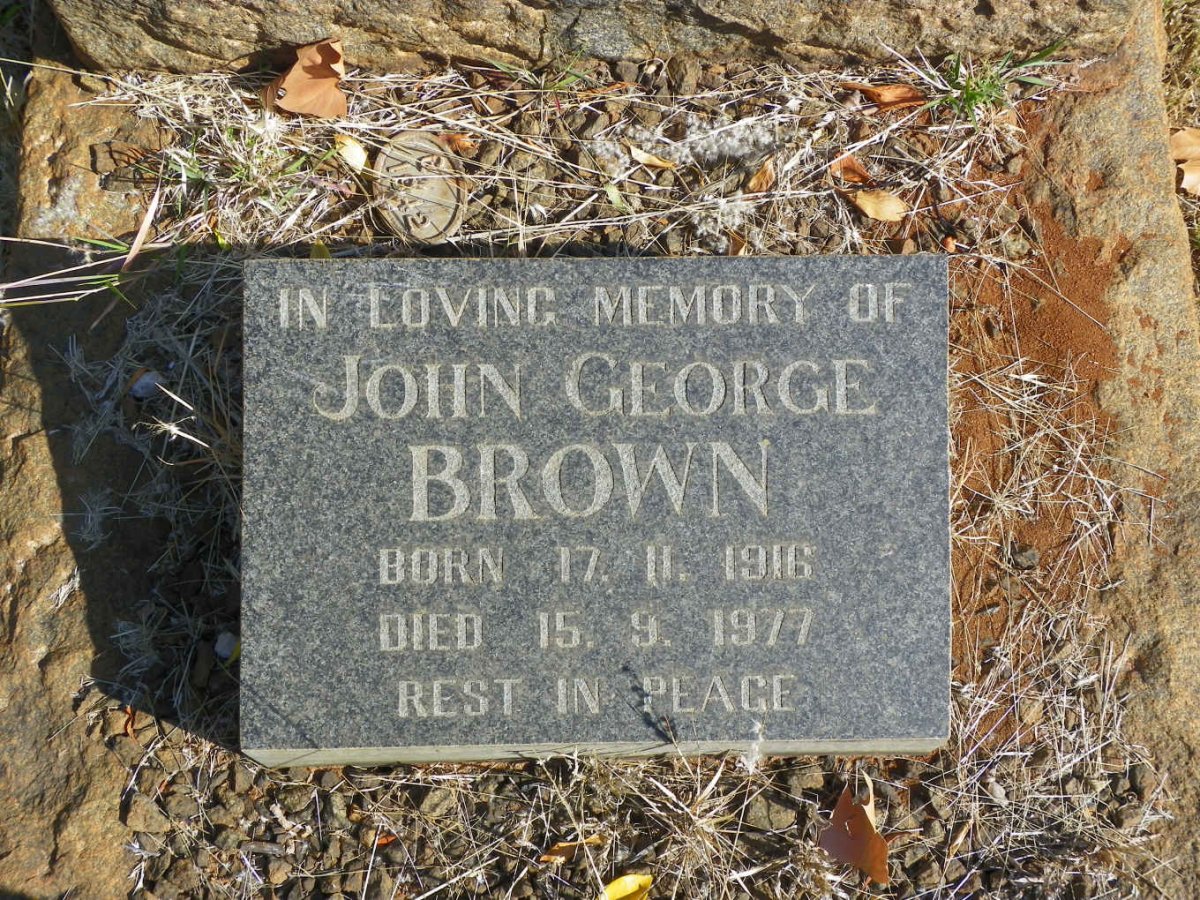 BROWN John George 1916-1977