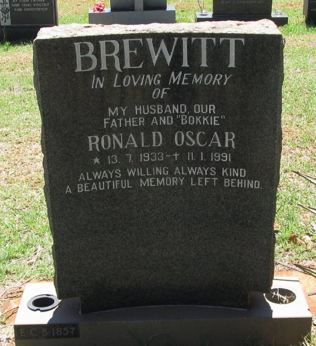 BREWITT Ronald Oscar 1933-1991
