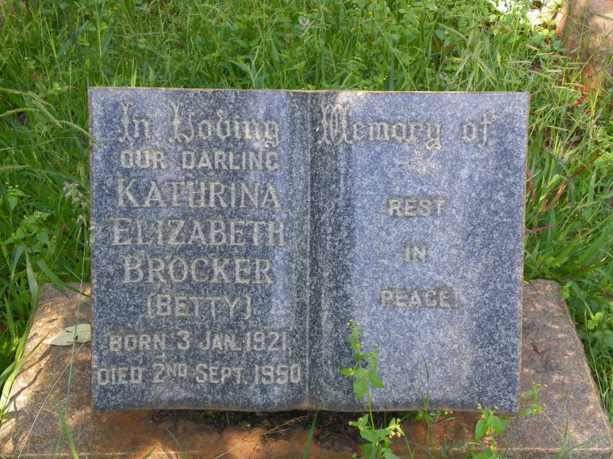 BROCKER Kathrina Elizabeth 1921-1950