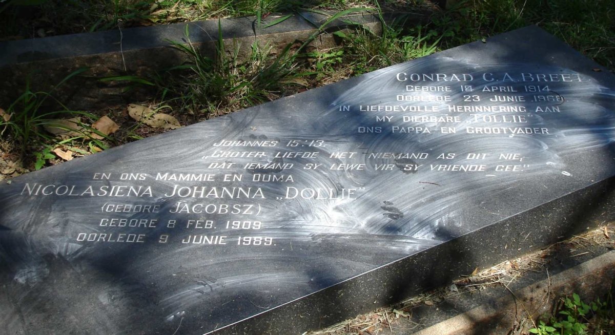 BREET Conrad C.A. 1914-1968 &amp; Nicolasiena Johanna JACOBSZ 1909-1989