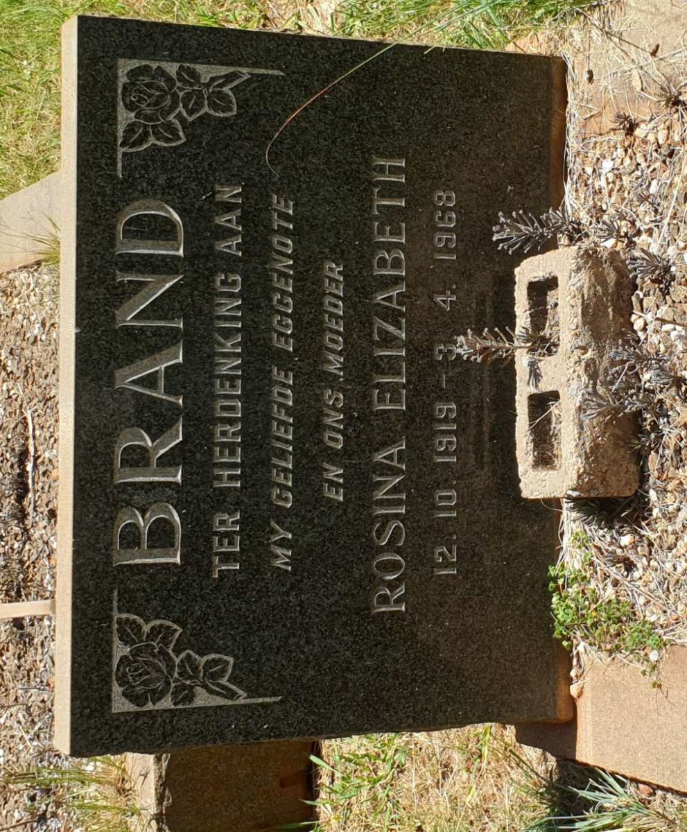 BRAND Rosina Elizabeth 1919-1968