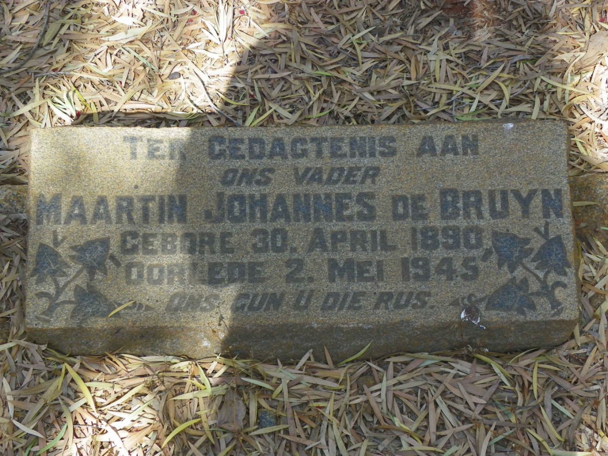 BRUYN Maartin Johannes, de 1890-1945