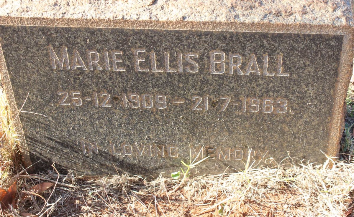 BRALL Marie Ellis 1909-1963