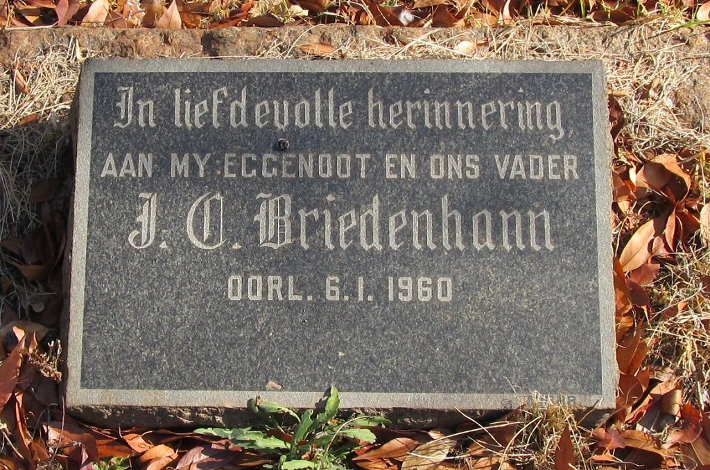 BRIEDENHANN J.C. -1960