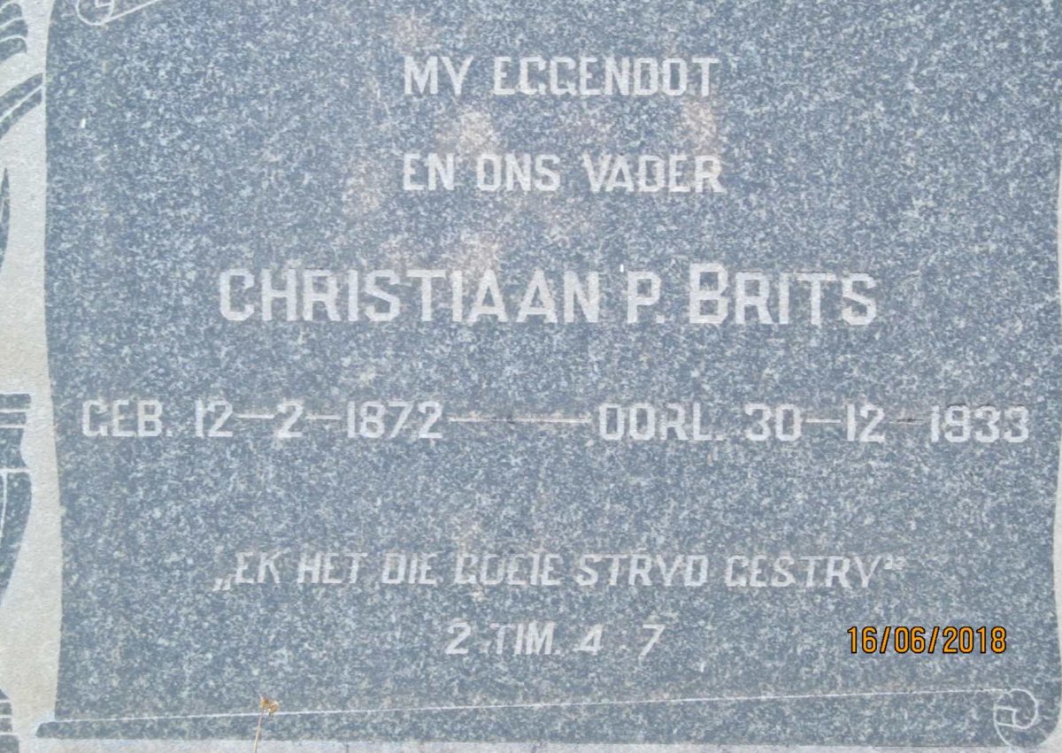 BRITS Christiaan P. 1872-1933