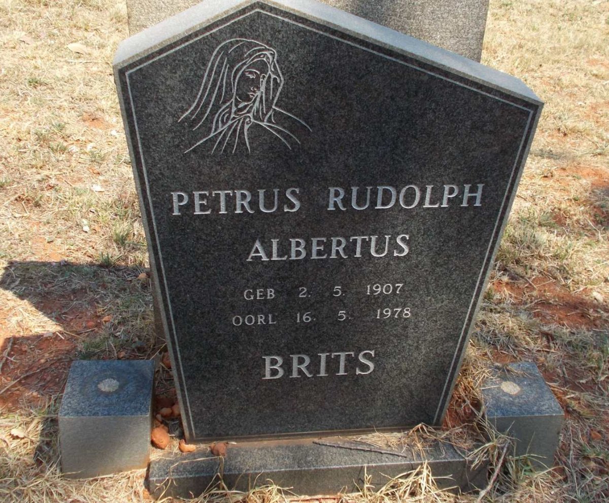 BRITS Petrus Rudolph Albertus 1907-1978