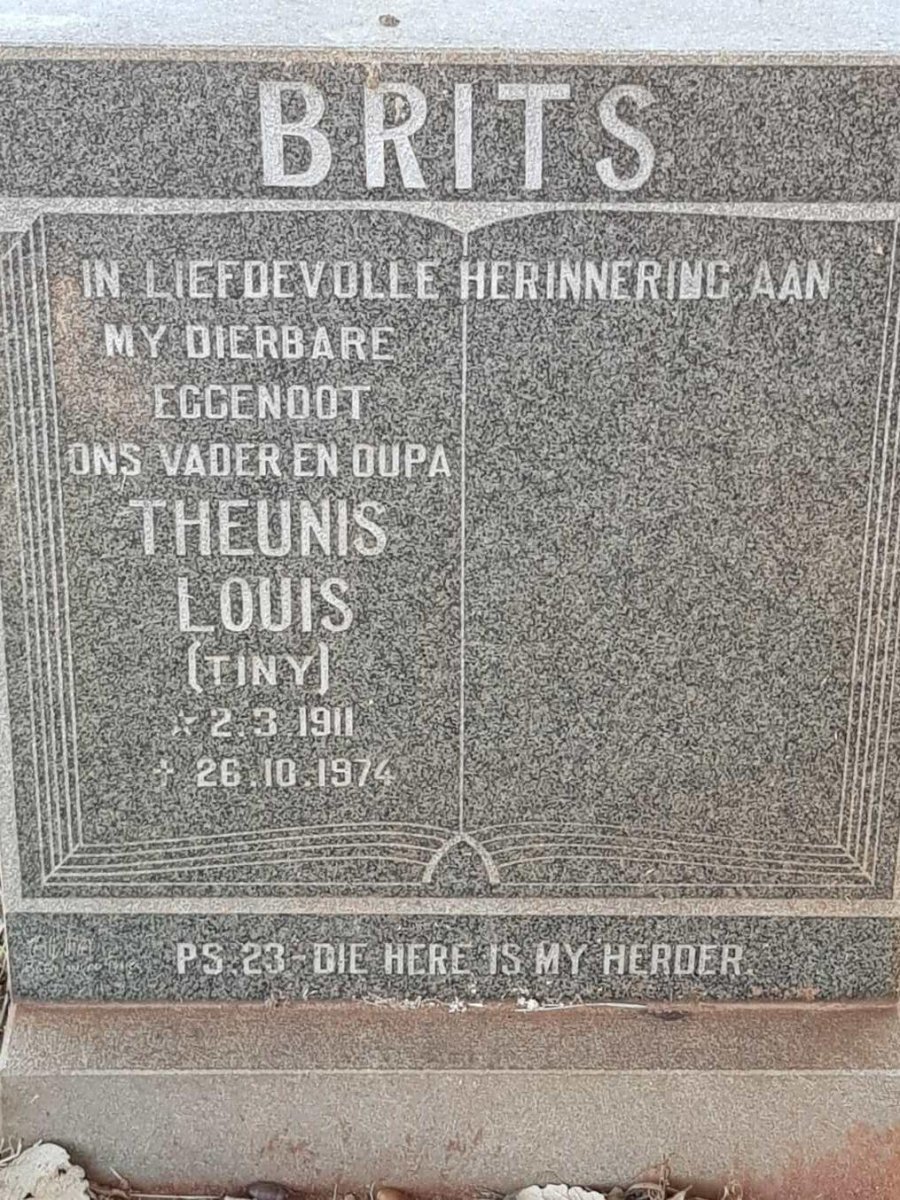 BRITS Theunis Louis 1911-1974