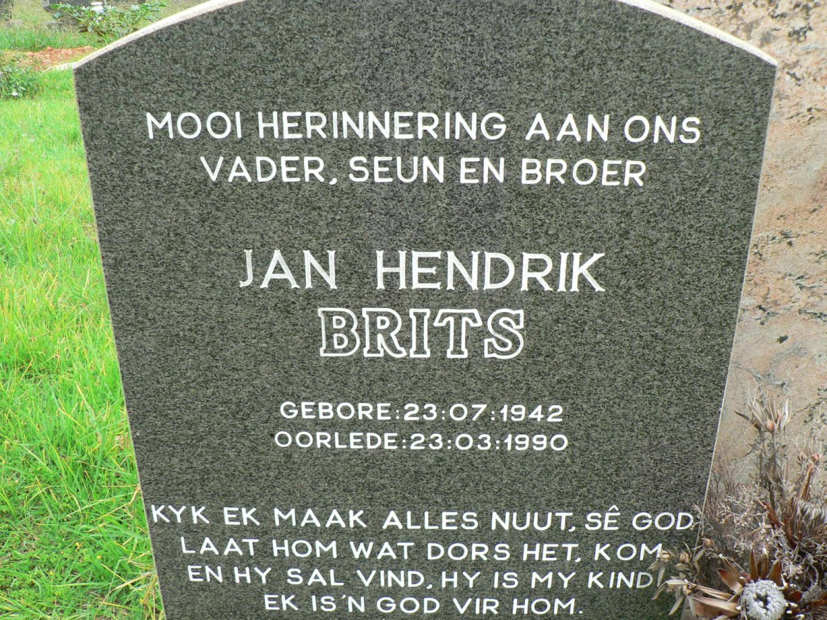 BRITS Jan Hendrik 1942-1990