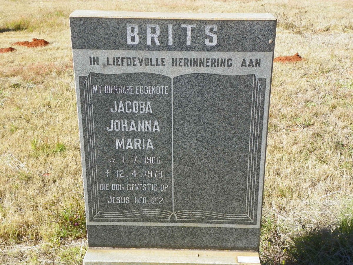 BRITS Jacoba Johanna Maria 1906-1978
