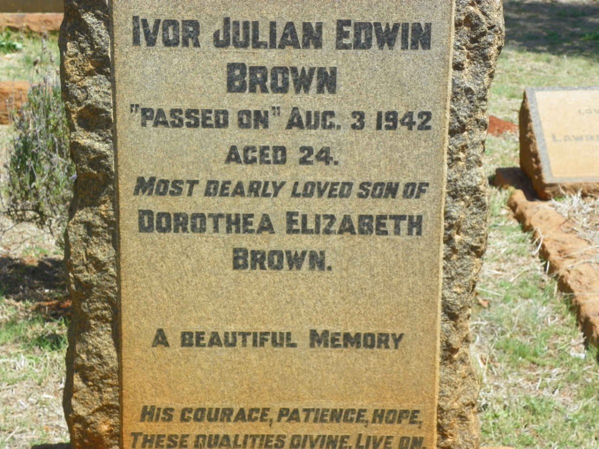 BROWN Ivor Julian Edwin -1942