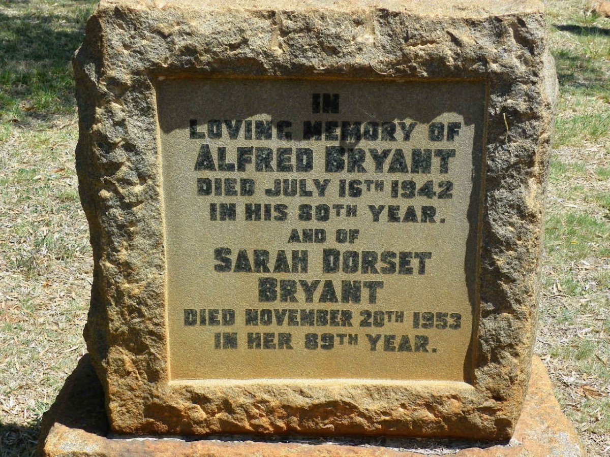 BRYANT Alfred -1942 &amp; Sarah Dorset -1953