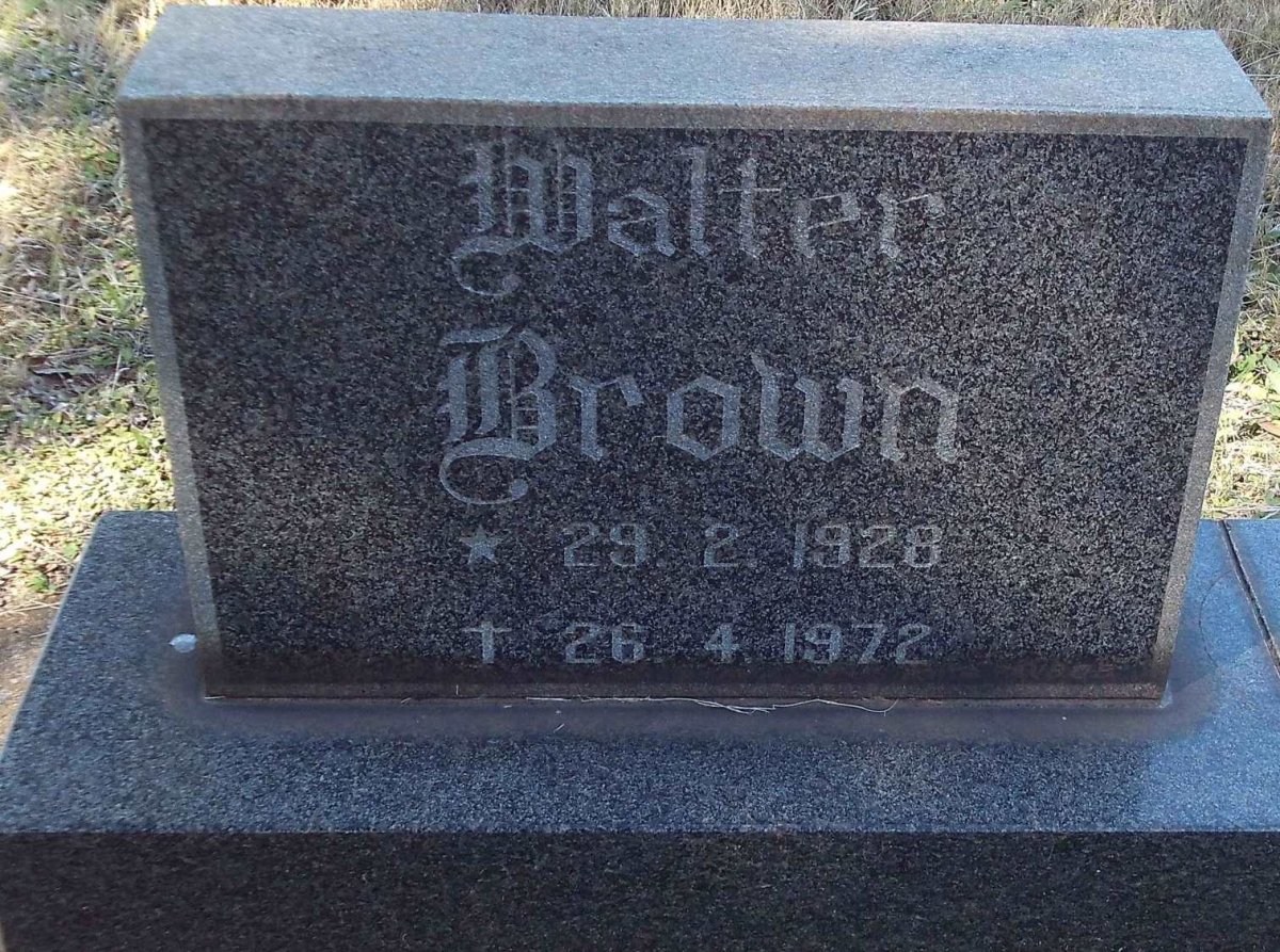 BROWN Walter 1928-1972
