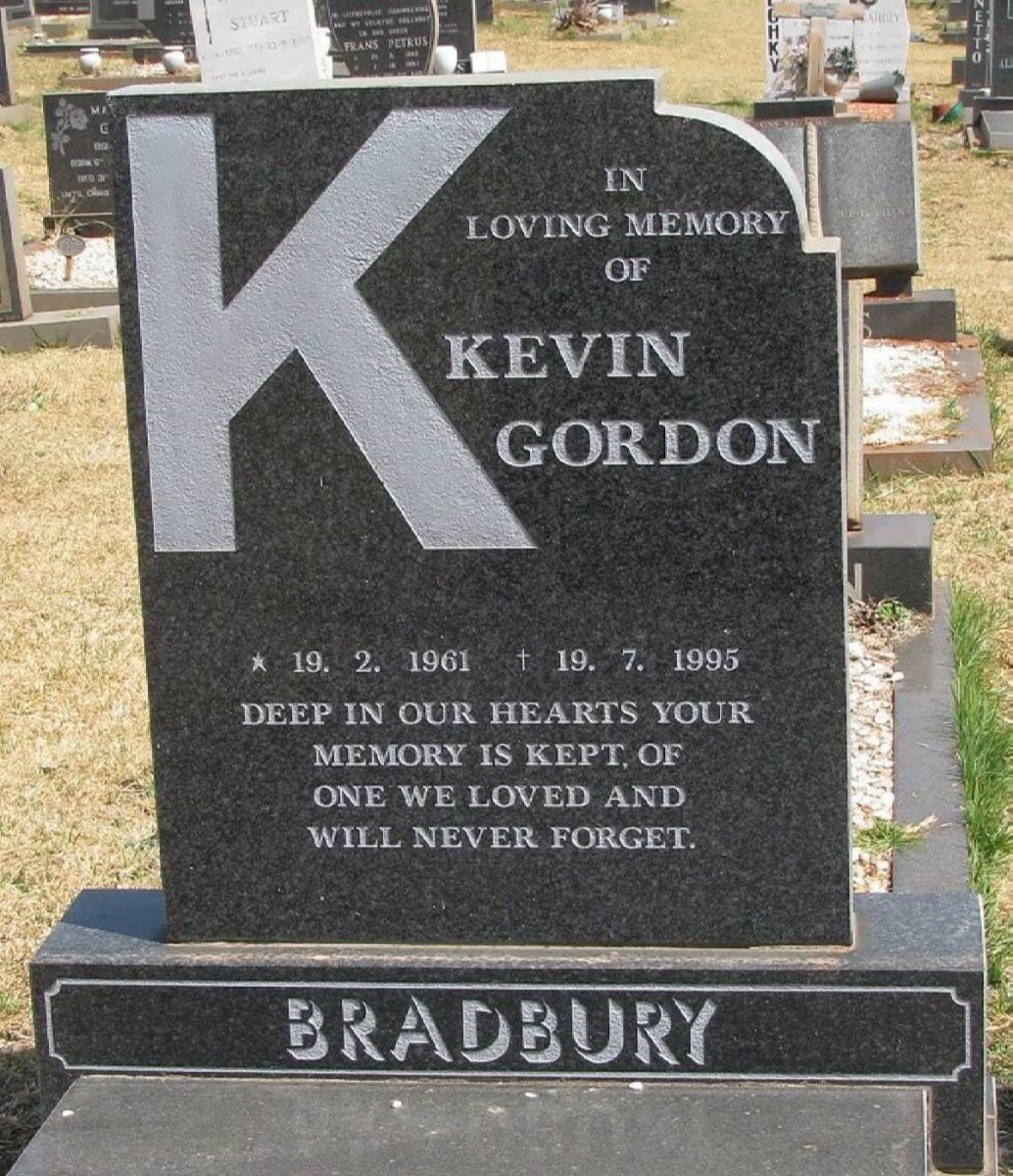 BRADBURY Kevin Gordon 1961-1995
