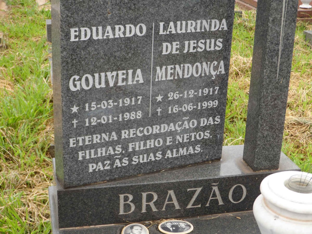BRAZAO Eduardo Gouveia 1917-1988 &amp; Laurinda de Jesus Mendonca 1917-1999