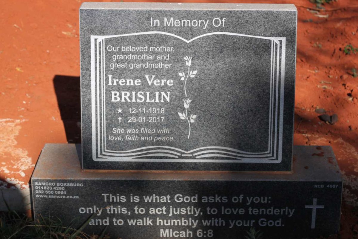 BRISLIN Irene Vere 1918-2017