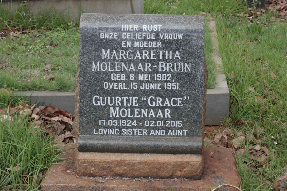 BRUIN Margaretha, MOLENAAR 1902-1951 :: MOLENAAR Guurtje 1924-2015