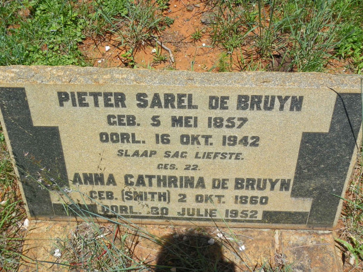BRUYN Pieter Sarel, de 1857-1942 &amp; Anna Cathrina SMITH 1860-1952