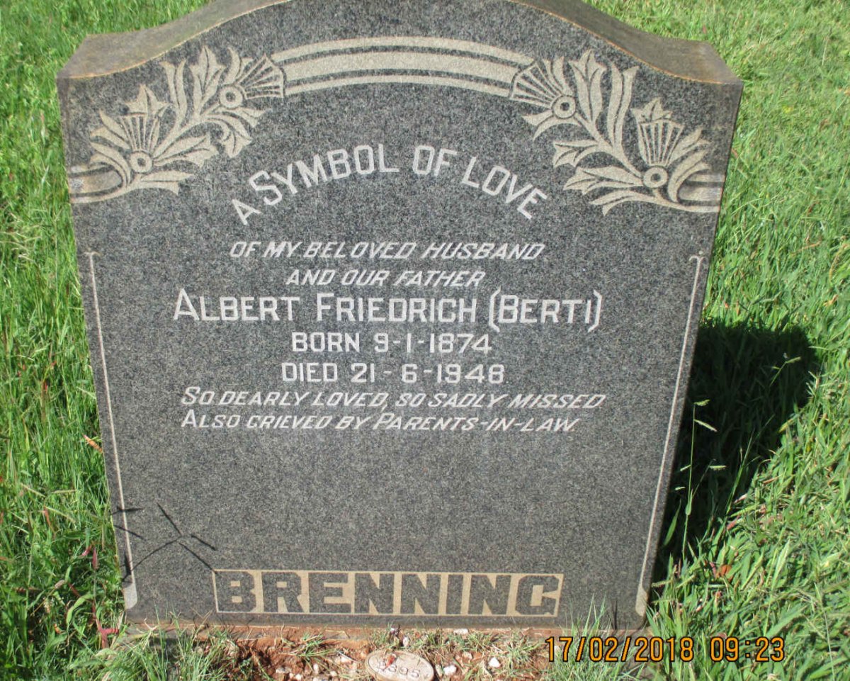 BRENNING Albert Friedrich 1874-1948