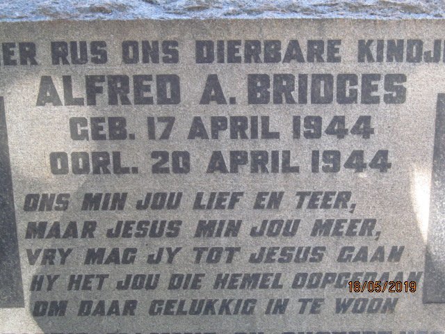 BRIDGES Alfred A. 1944-1944
