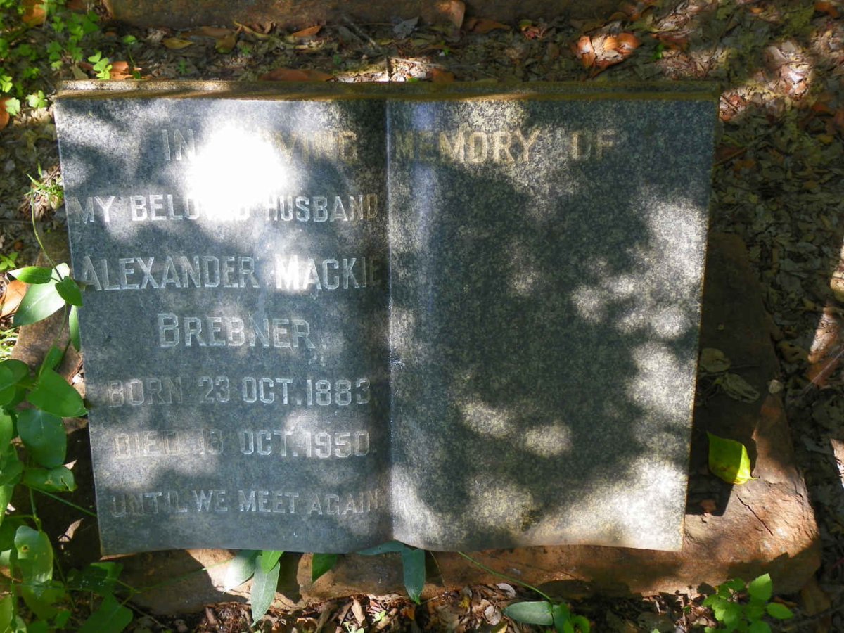 BREBNER Alexander Mackie 1883-1950