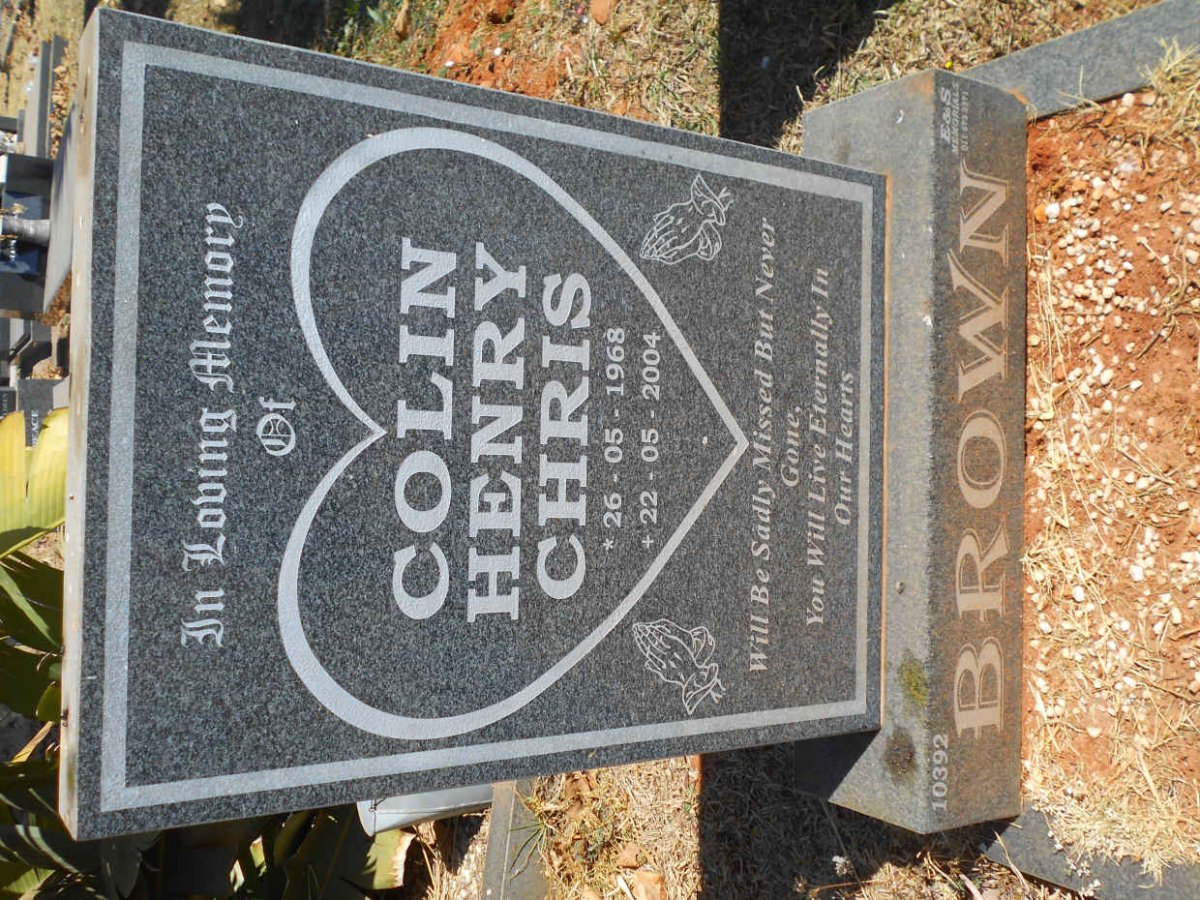BROWN Colin Henry Chris 1968-2004