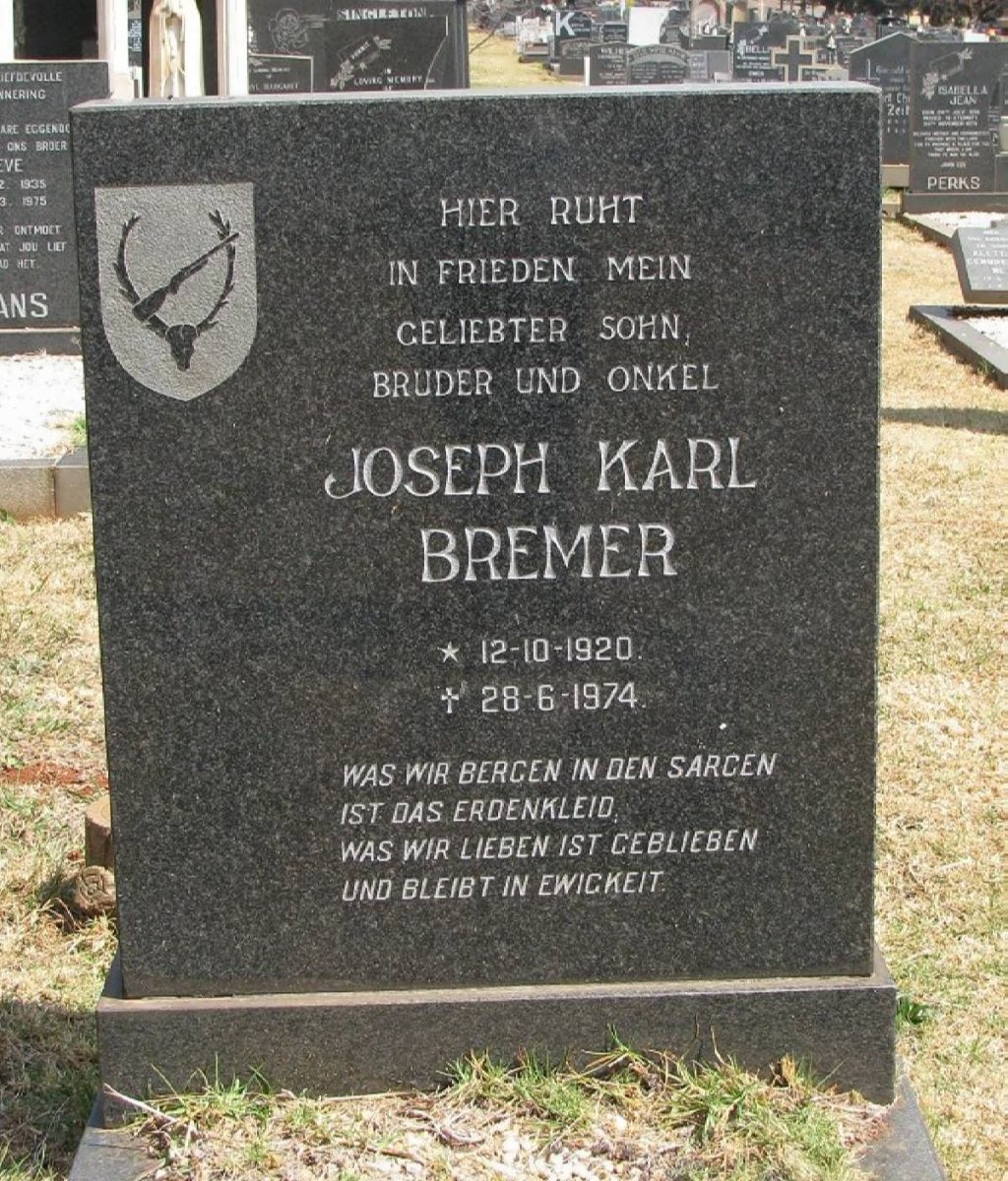 BREMER Joseph Karl 1920-1974