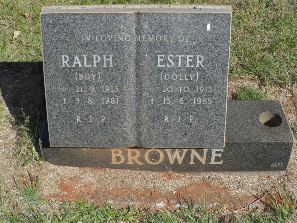 BROWNE Ralph 1915-1981 &amp; Esther 1912-1985