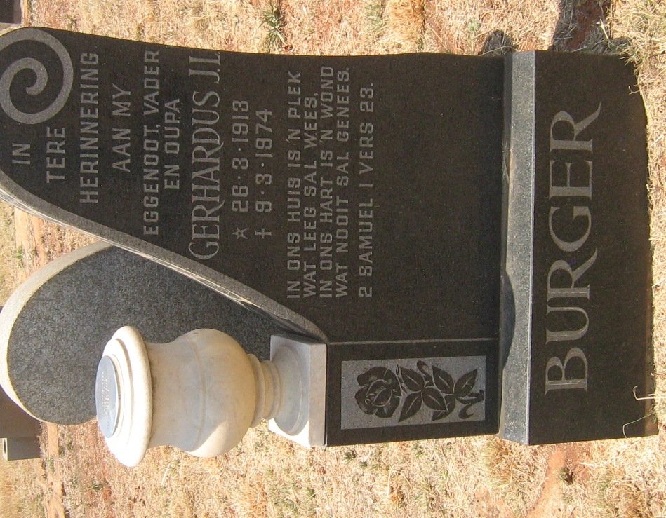 BURGER Gerhardus J.L. 1913-1974