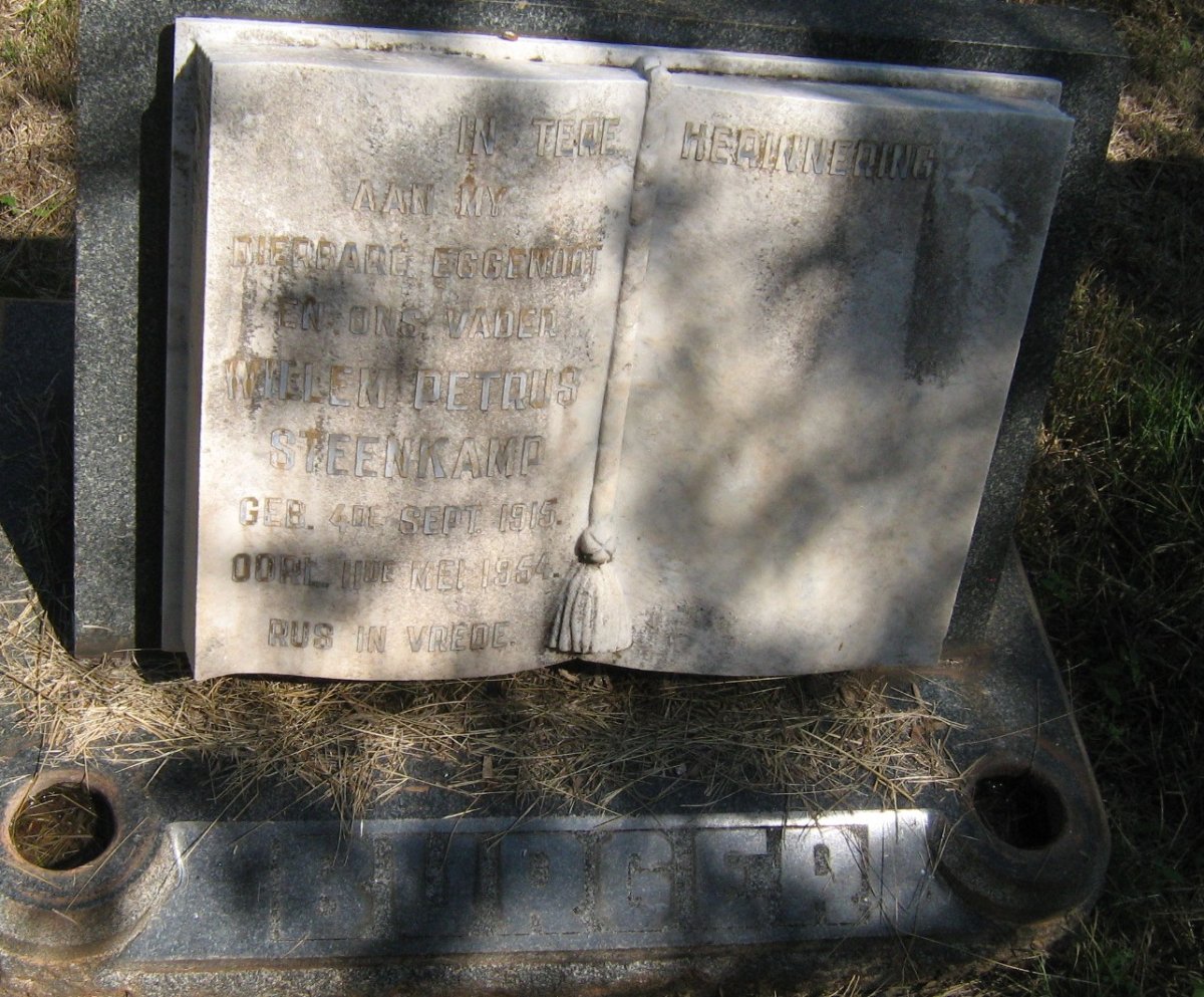 BURGER Willem Petrus Steenkamp 1915-1954