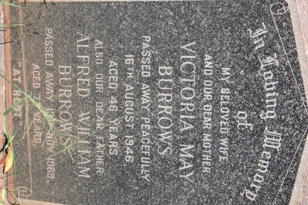 BURROWS Alfred William -1969 &amp; Victoria May -1946