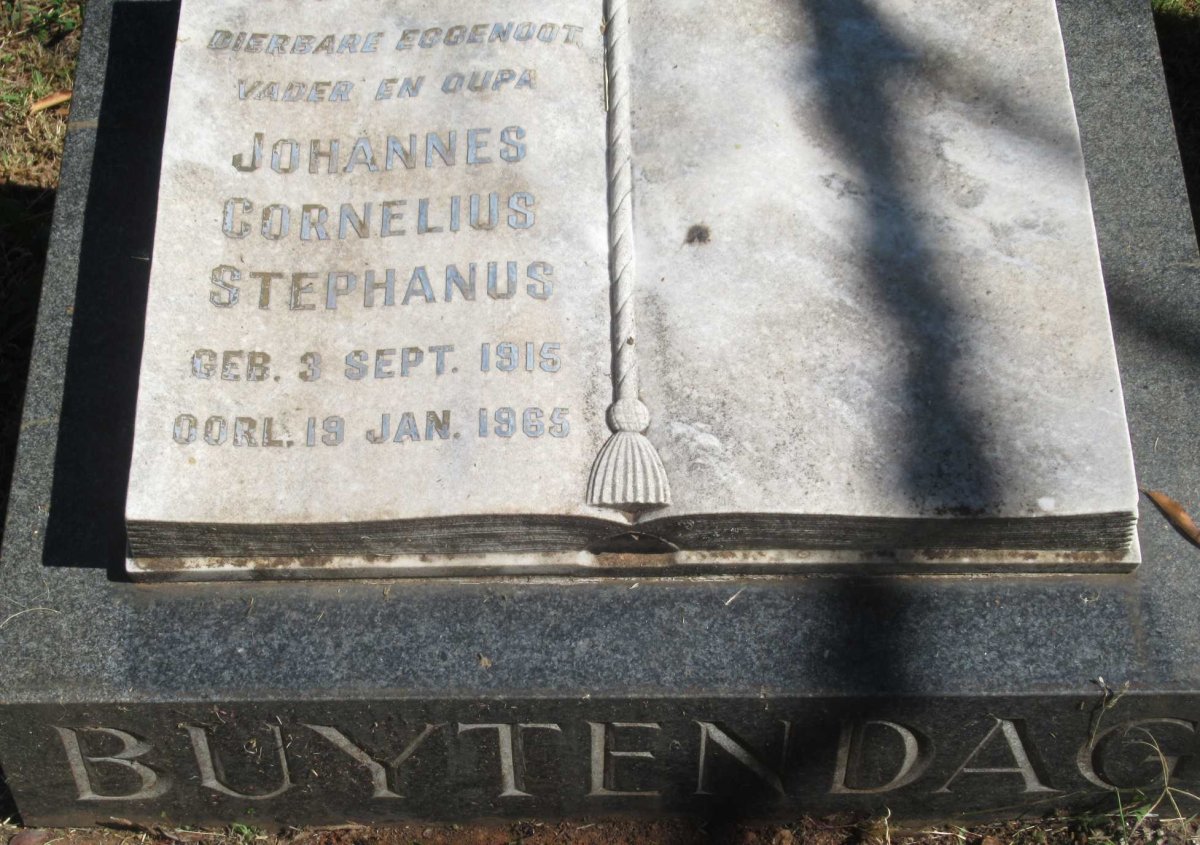 BUYTENDAG Johannes Cornelius Stephanus 1915-1965