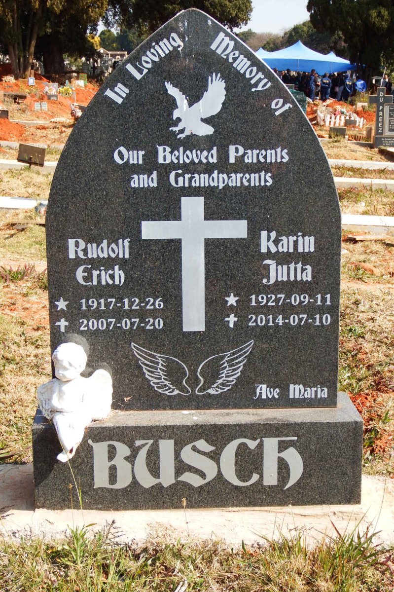 BUSCH Rudolf Erich 1917-2007 &amp; Karin Jutta 1927-2014