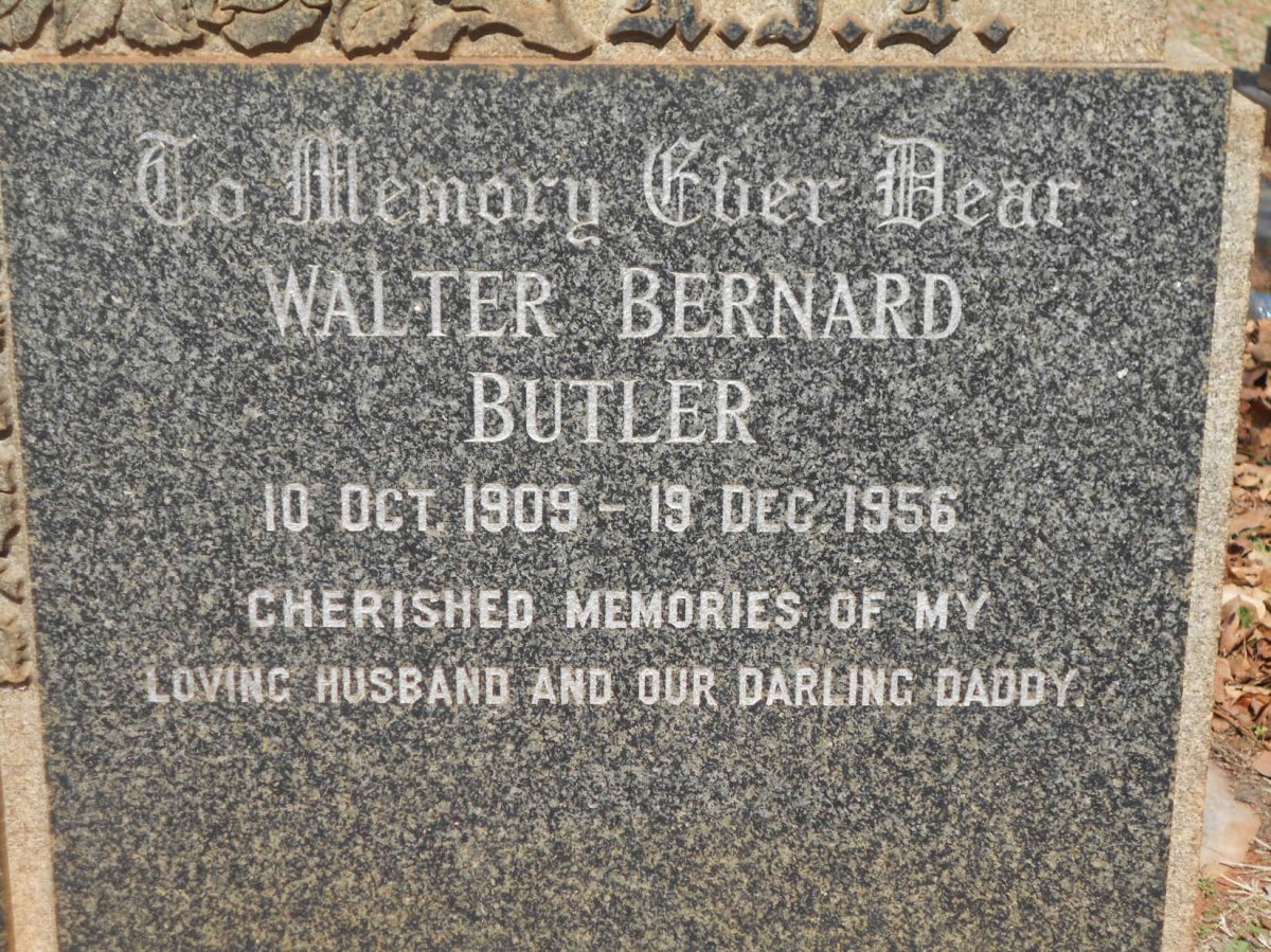 BUTLER Walter Bernard 1909-1956
