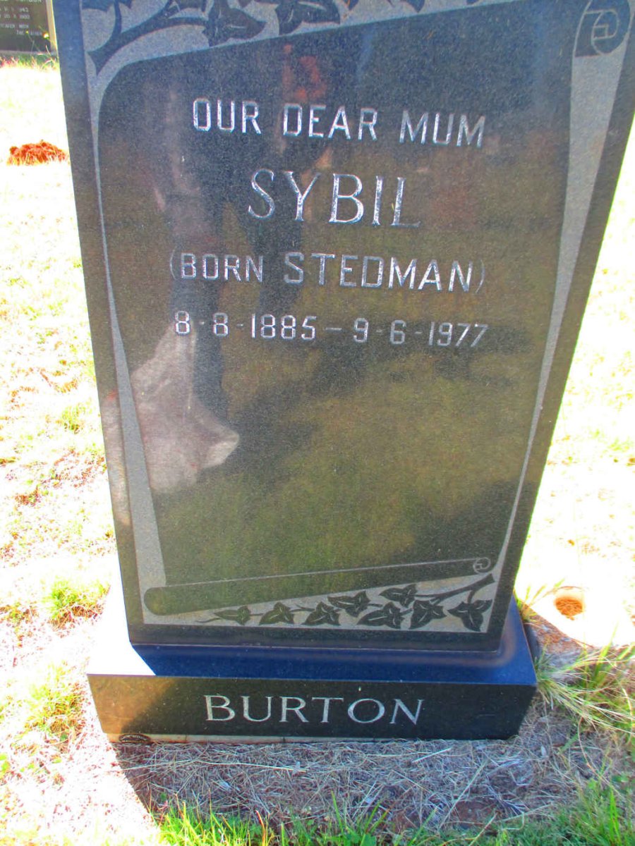 BURTON Sybil nee STEDMAN 1885-1977